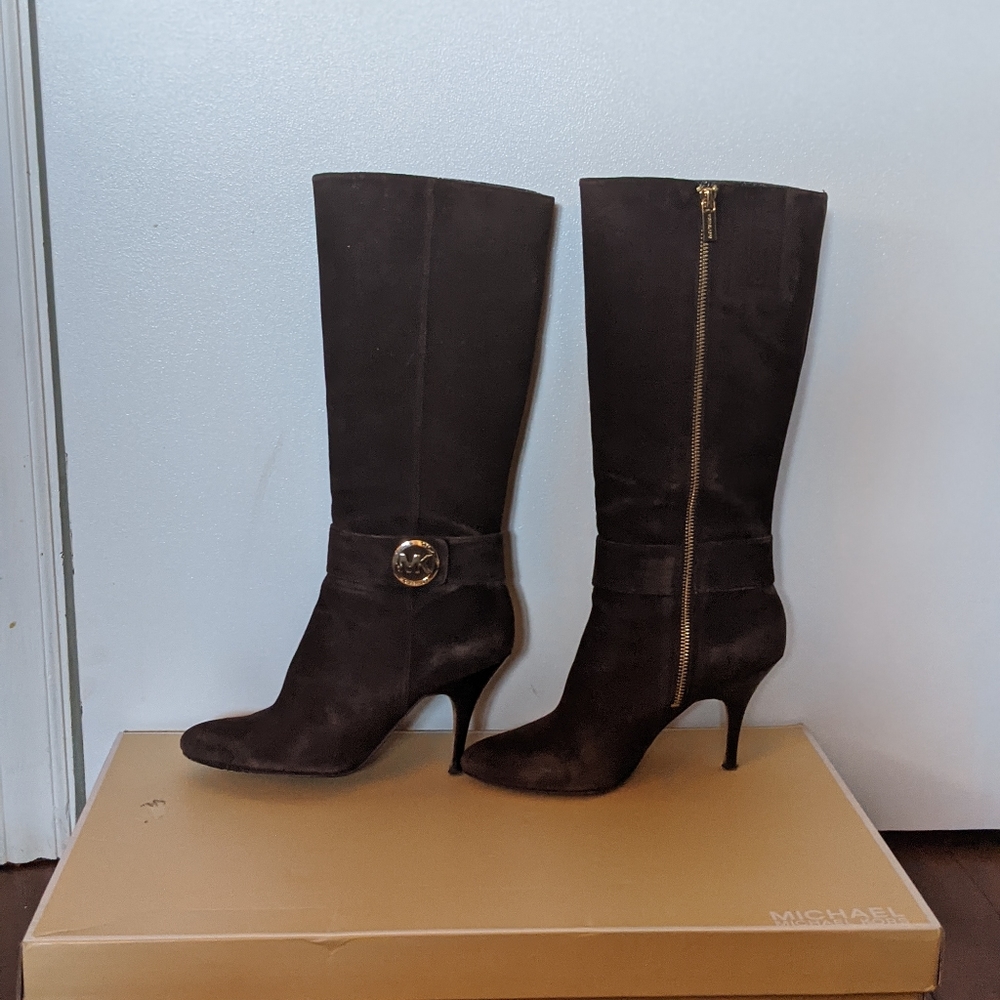 Michael Kors Brown Caroline Coffee Boots (8) - Picture 2 of 4